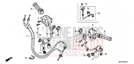 COMMUTATEUR/CABLE (NC750XD) NC750XDH de 2017